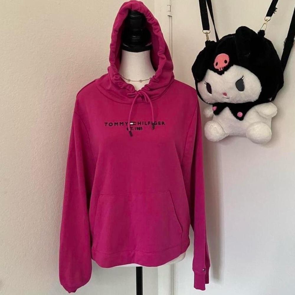 Tommy Hilfiger Fuchsia Pink Hoodie Sweater